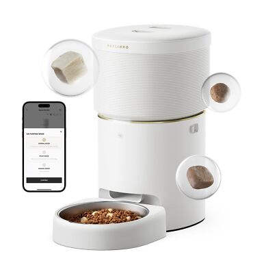 PETLIBRO Vacuum-Sealed Automatic Cat Feeders, 8L/34Cups Automatic Dog Feeder ...