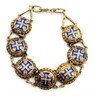 Vintage Enamel & Gold Plated Bracelet Length 17cm Fashion Jewellery-1.JPG