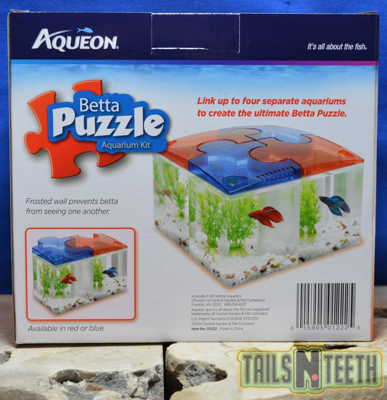Aqueon Betta Puzzle Aquarium Kit - Interlocking Betta Aquarium - RED