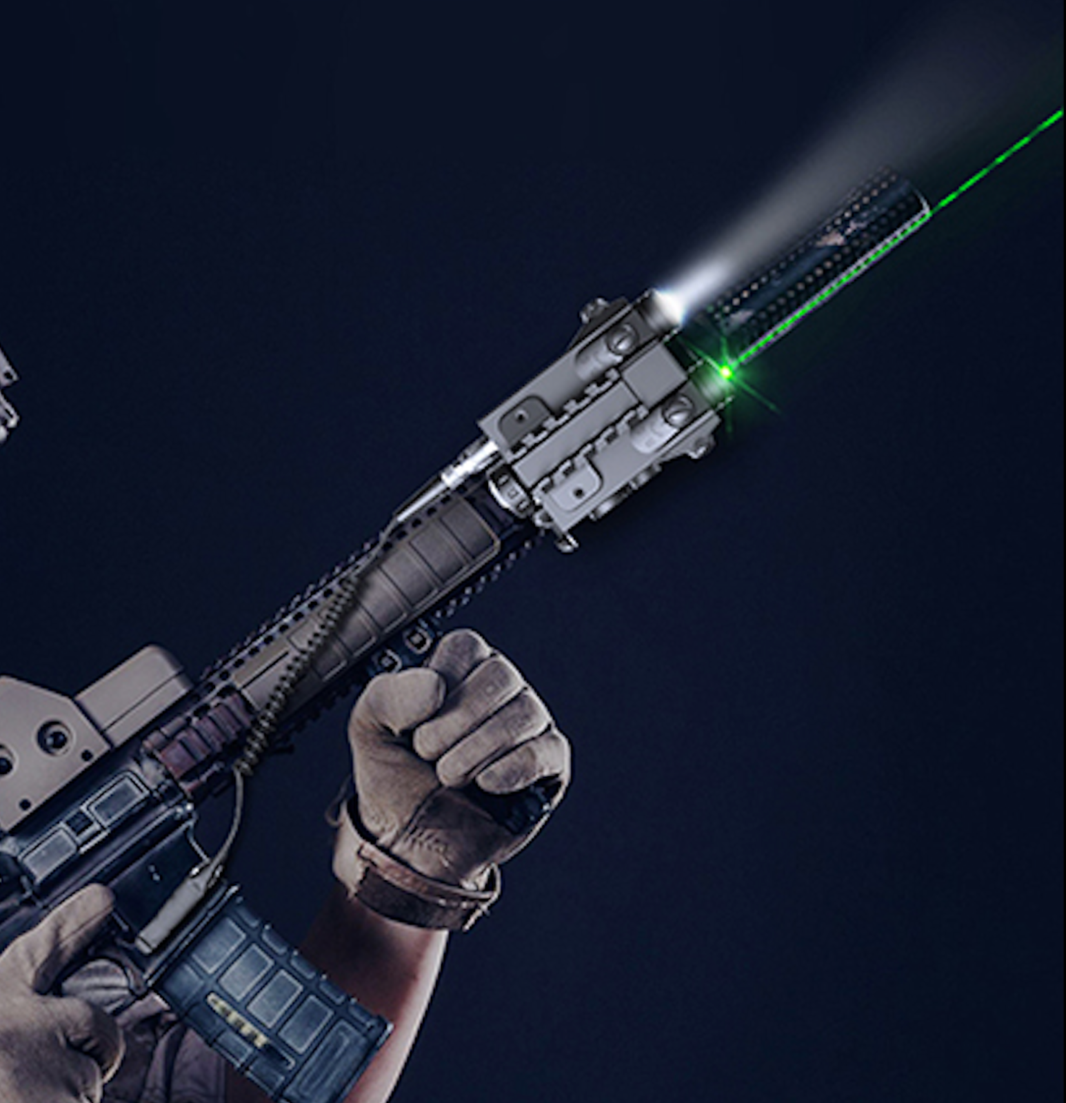 Sniper Green Laser Sight W/ LED LIGHT COMBO for 20mm