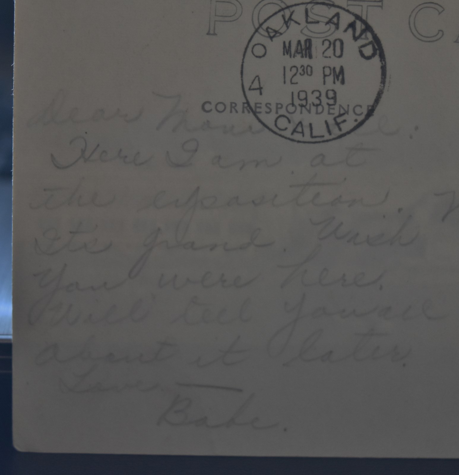 Vintage RPPC 1939 Golden Gate Exposition Treasure Island - Nice View