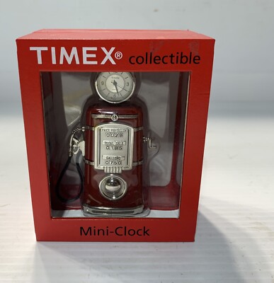 Vintage Timex Collectible Gas Pump Mini Clock Brand New! Awesome!