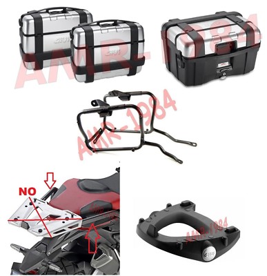 GIVI KIT VALIGIE ALLUMINIO TRK33PACK2 + TRK46 + PL1156 1156FZ HONDA X-ADV 750 17