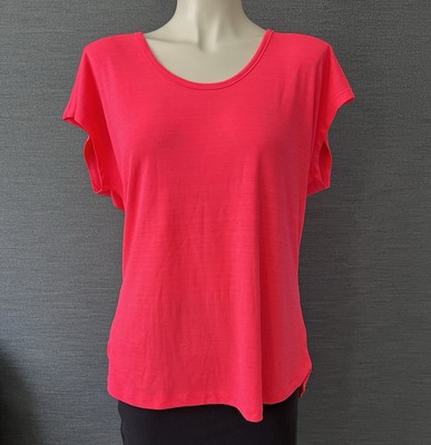 New Active & Co Womens Activewear T-shirt Tee Top, Sz 12, Hot Pink, New With Tag