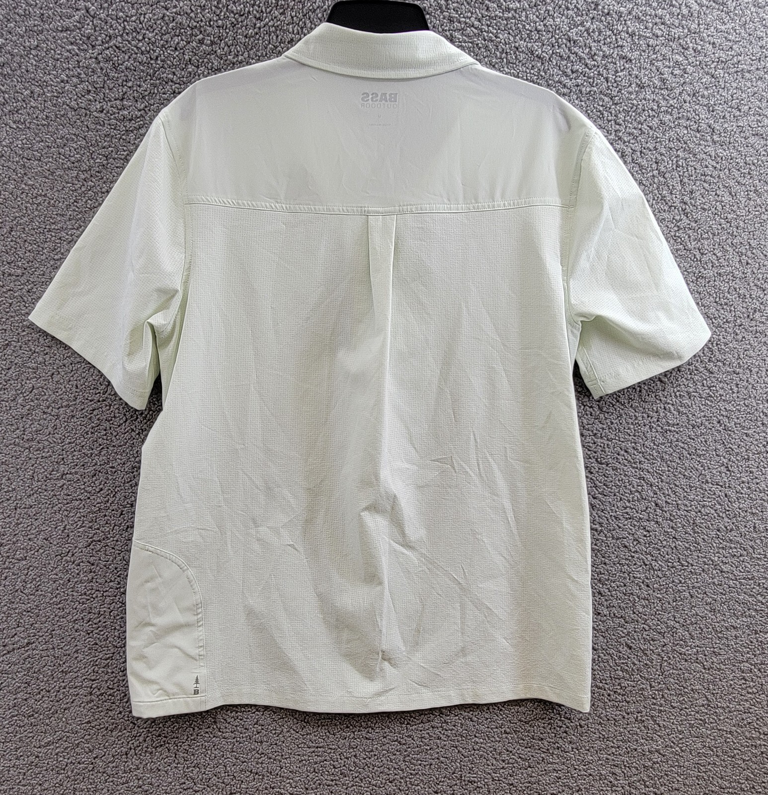 BASS OUTDOOR Trailer A.C. Short-Sleeve Shirt Men M Spread Collar Button Closure - Picture 10 of 17