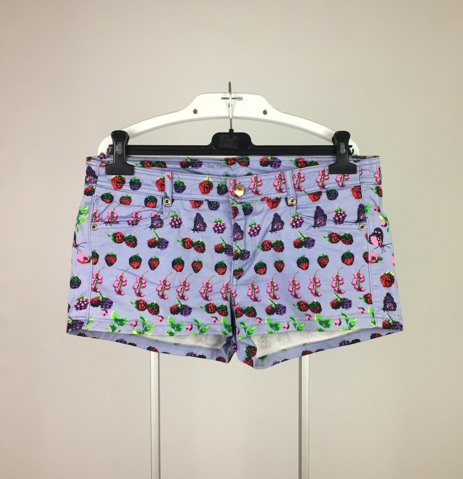 VERSACE ハロッコ フリント ハイウエスト ミニスカト 【関税込】 VERSACE for H&M Women's Shorts 98% Cotton 2% Elastane Size
