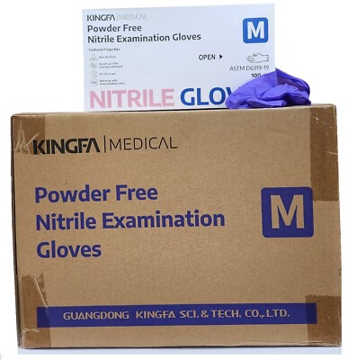 100% Nitrile Medical Grade Gloves 510(k), 4 mil, Latex and Powder Free 1000 pk M