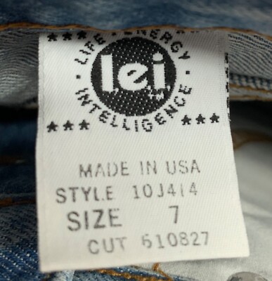 Y2K Vintage 90's L.E.I Women's Denim Fringed Daisy Duke Hoochie Booty Shorts NWT