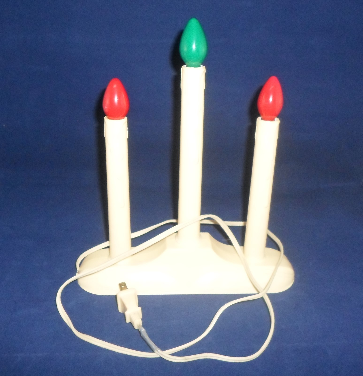 2 Vtg Noma Electric 3 Light Candolier Candelabra Christmas Window Candles Tested