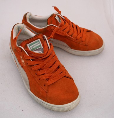 Orange Puma Tennis Shoes Size 5 Sports Walking Skate