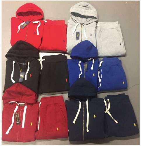 polo jacket and sweatpants set