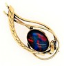 Opal Triplet Vintage Brooch 9ct Yellow Gold Fine Jewellery Blue Red Flashes-2.JPG