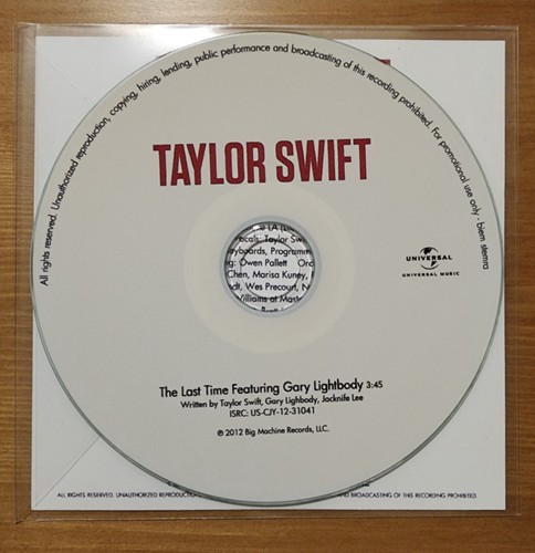 洋楽 Taylor Swift_ 'THE LAST TIME' Promo 2CDs TAYLOR SWIFT 'THE LAST TIME' RARE ONE TRACK DUTCH BIG