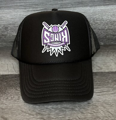 Sacramento Kings Upside Down Logo Trucker SnapBack Soft raised Logo
