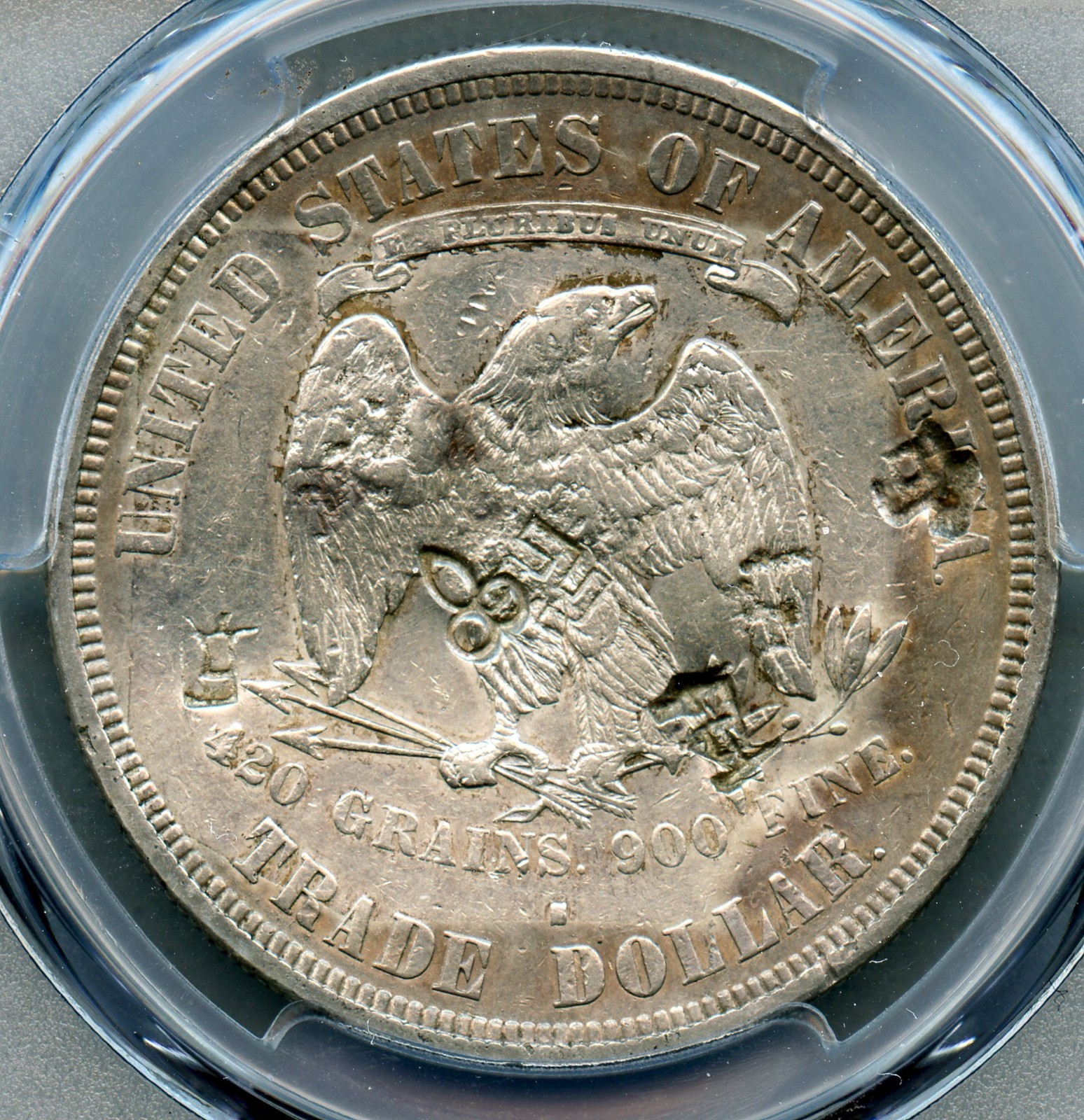 1876 S Trade Silver Dollar PCGS XF 45 Chop Mark