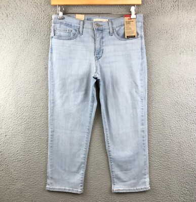 New Levis 311 Shaping Skinny Capris Mid Rise Hypersoft Denim Size 30