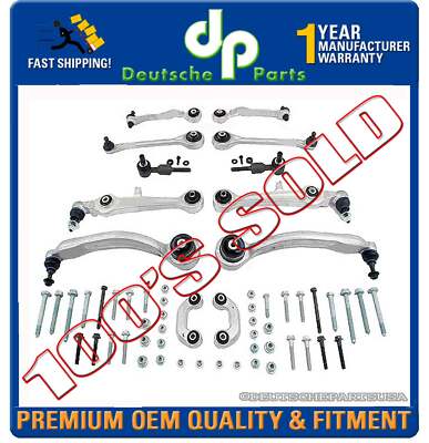 Audi A8 A8L QUATTRO Front Control Arm Arms Ball Joint Tie Rod SUSPENSION Kit 13P