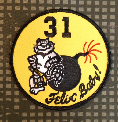 Original US Navy Fighter Squadron Thirty-One VF-31 Embroidered Patch
