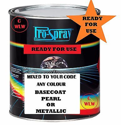 1 LT READY FOR USE BASECOAT COLOUR 2K 2 PACK MIXED TO CODE CAR PAINT