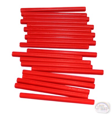 LEGO Technic - 20 x 8L Axle - Red - New - (Robot, Rod, Cross, EV3, 3707)