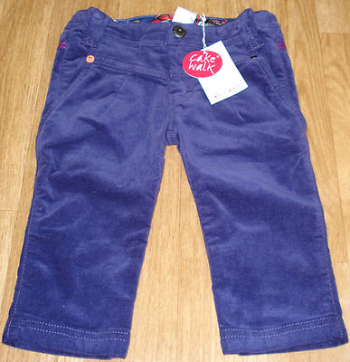 Cakewalk trousers baby jeans girl purple velour BNWT 3-6-9 9-12-18 m