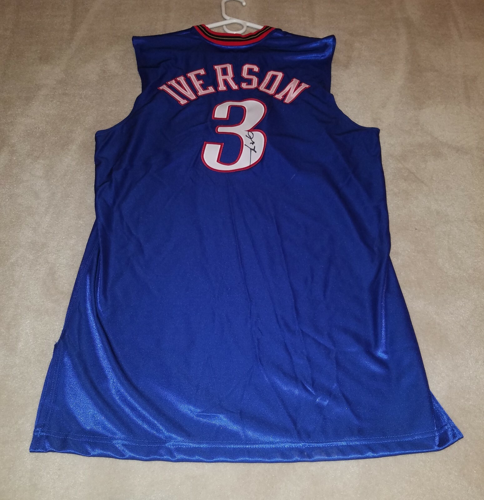 Allen iverson Philadelphia 76ers #3 2004/2005 Signed Game Worn Game Used Jersey