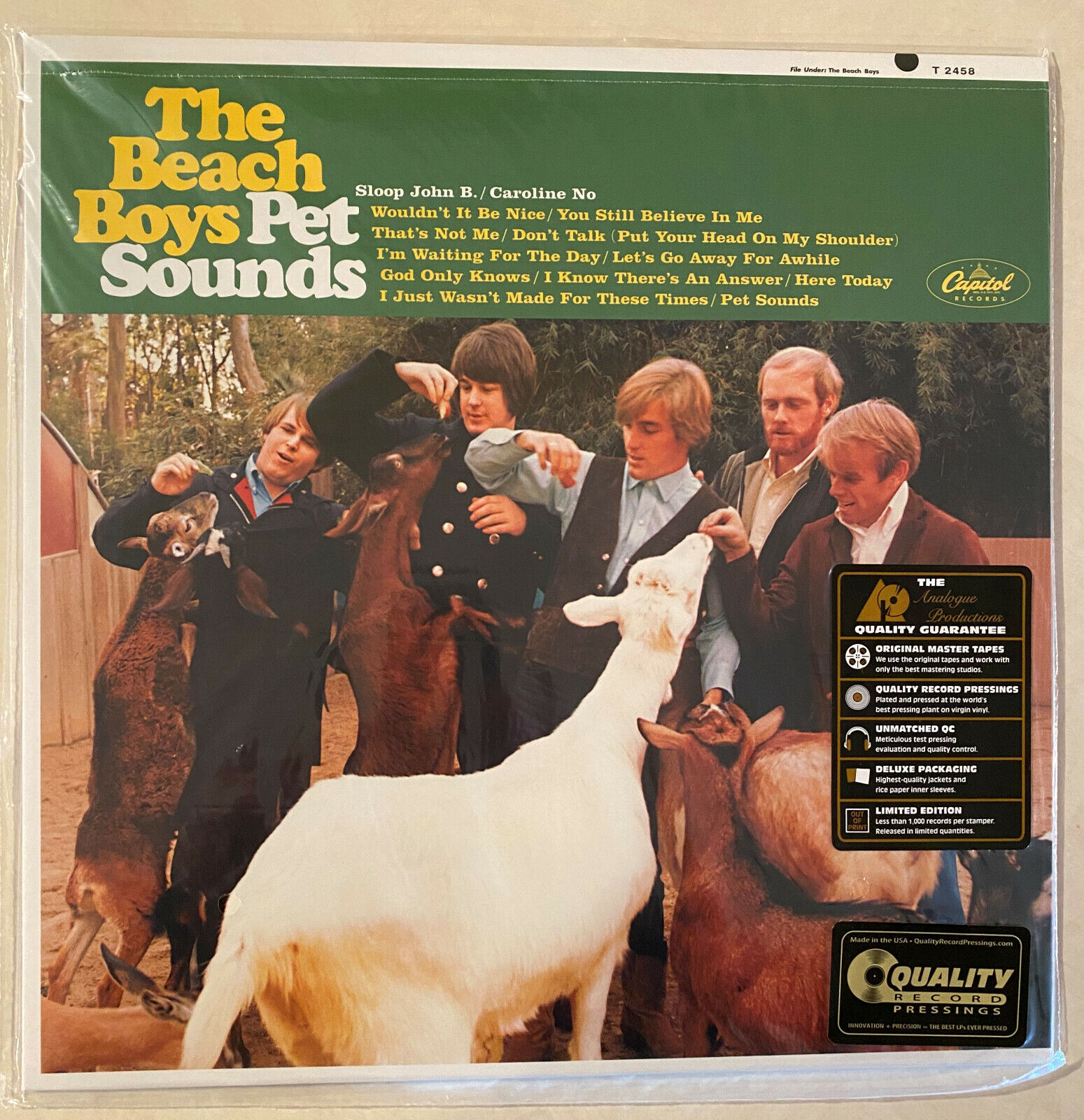 BEACH BOYS Pet Sounds Brian Wilson Analogue Productions MONO 180 gram SEALED LP BEACH BOYS Pet Sounds Brian Wilson Analogue Productions MONO 180 gram SEALED LP