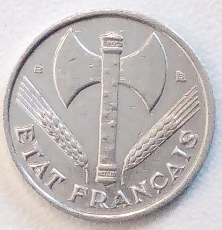 0060f- 50 Centimes Francs Type Bazor 1944b.