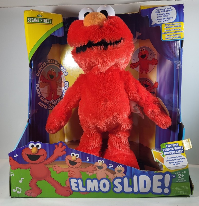 Elmo Slide Interactive Plush Toy Learn  English & Spanish