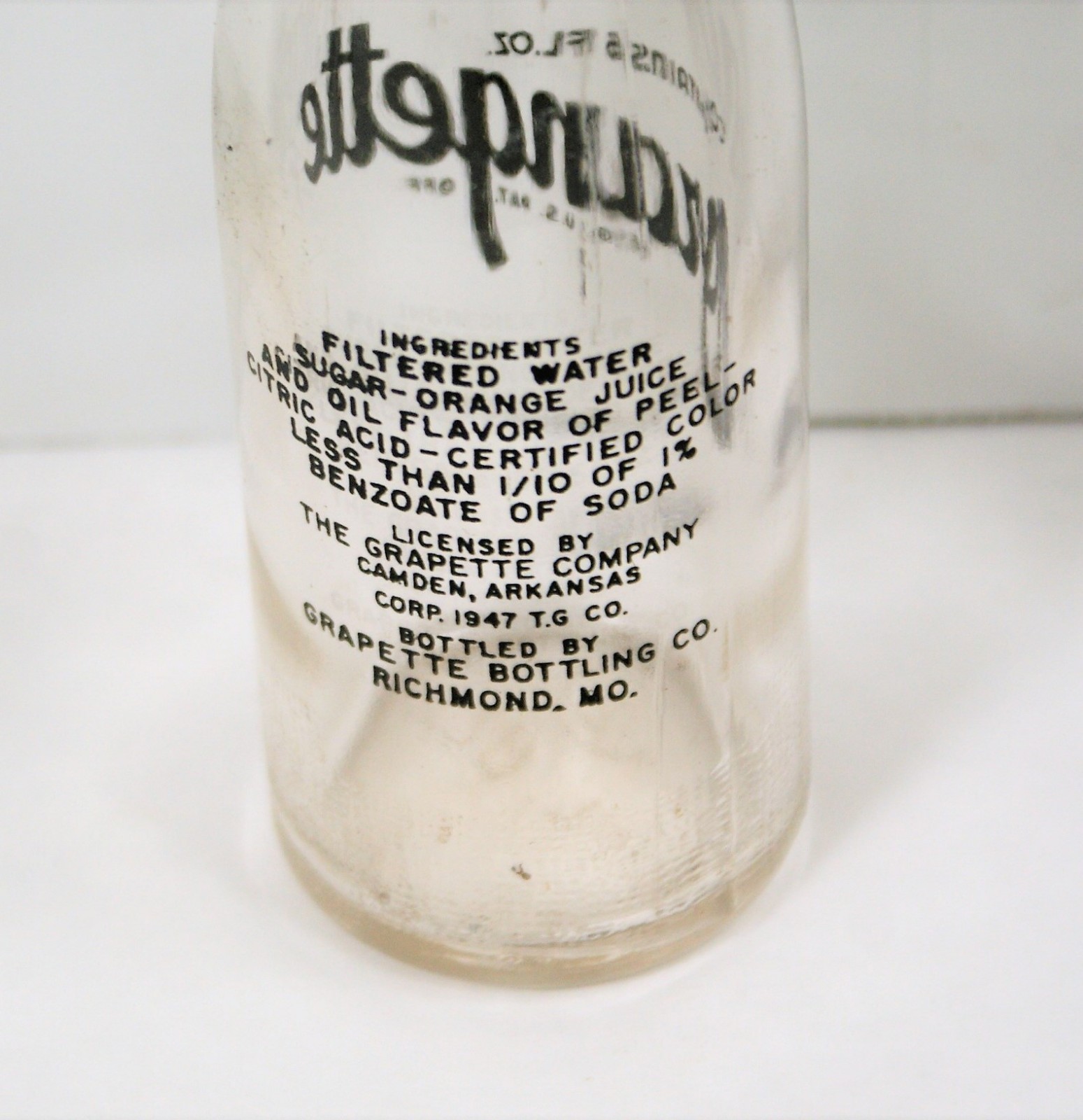Vintage Orangette Bottle Richmond, Missouri Rare
