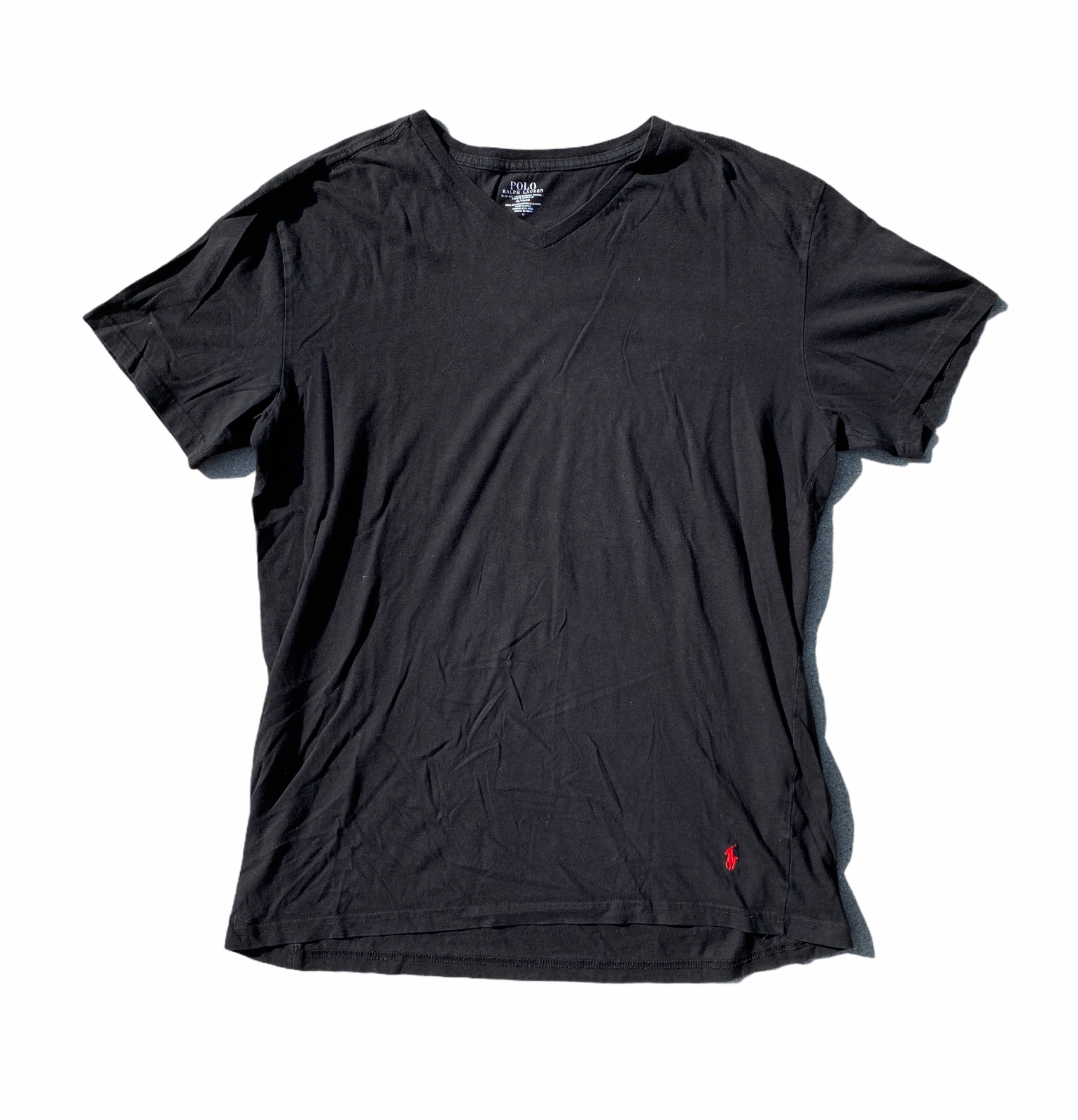 polo slim fit tee black xs 1枚 CLASSIC BLACK COTTON SLIM FIT POLO SHIRT TEE WITH RED SKINNY
