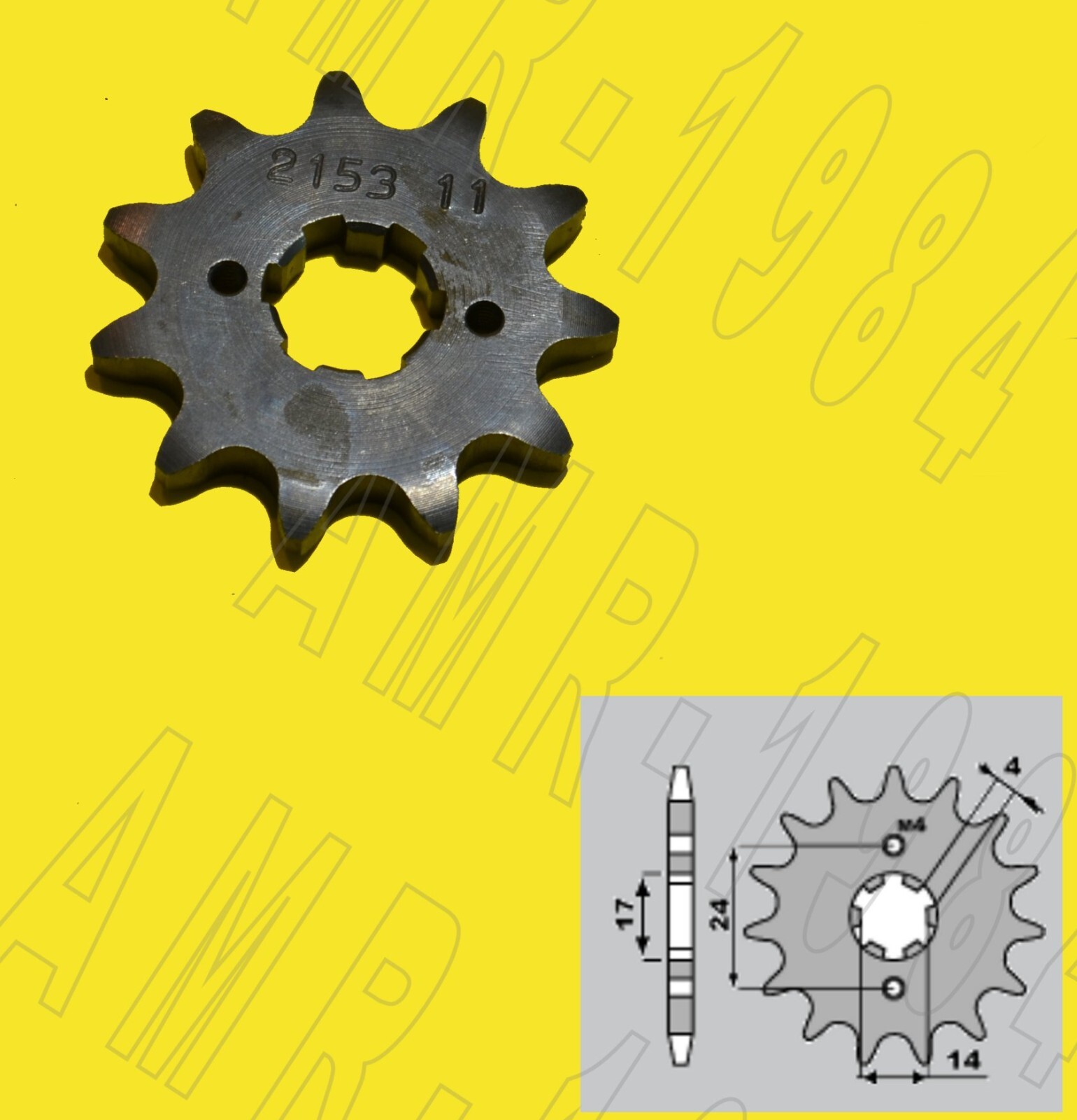PIGNONE PBR  ACCIAIO  Z 14 PER APRILIA - DERBI    P.420  2153