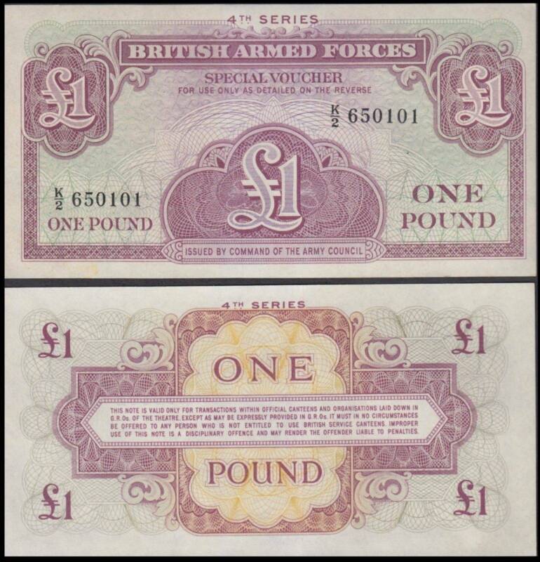 Great Britain - British Armed Forces 1 Pound, 1962 ND, P-M36, UNC