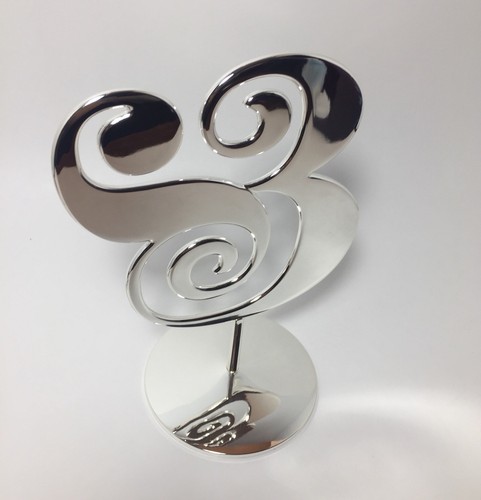 Kate Spade New York Darling Wedding Point Cake Topper Silver Engraved Mr & Mrs