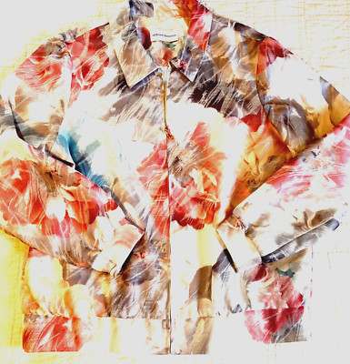 Alfred Dunner Women Sz 12 MEDIUM Zip Lined Pocket Jacket Floral Blouse NEW 