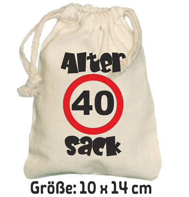 Alter Sack Jahreszahl Geburtstag Scherz Geschenk Fun lustig Spruch Beutel Party