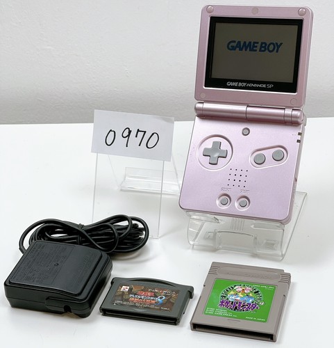 Gameboy Advance SP Pearl Pink Nintendo w/pocket monster