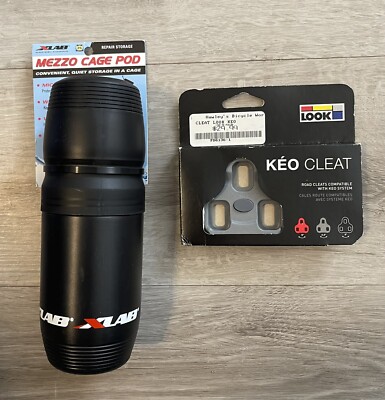 Mezzo Cage Pod XLAB Black Bottle Storage & Kéo Cleat Road Cleats Compatible With
