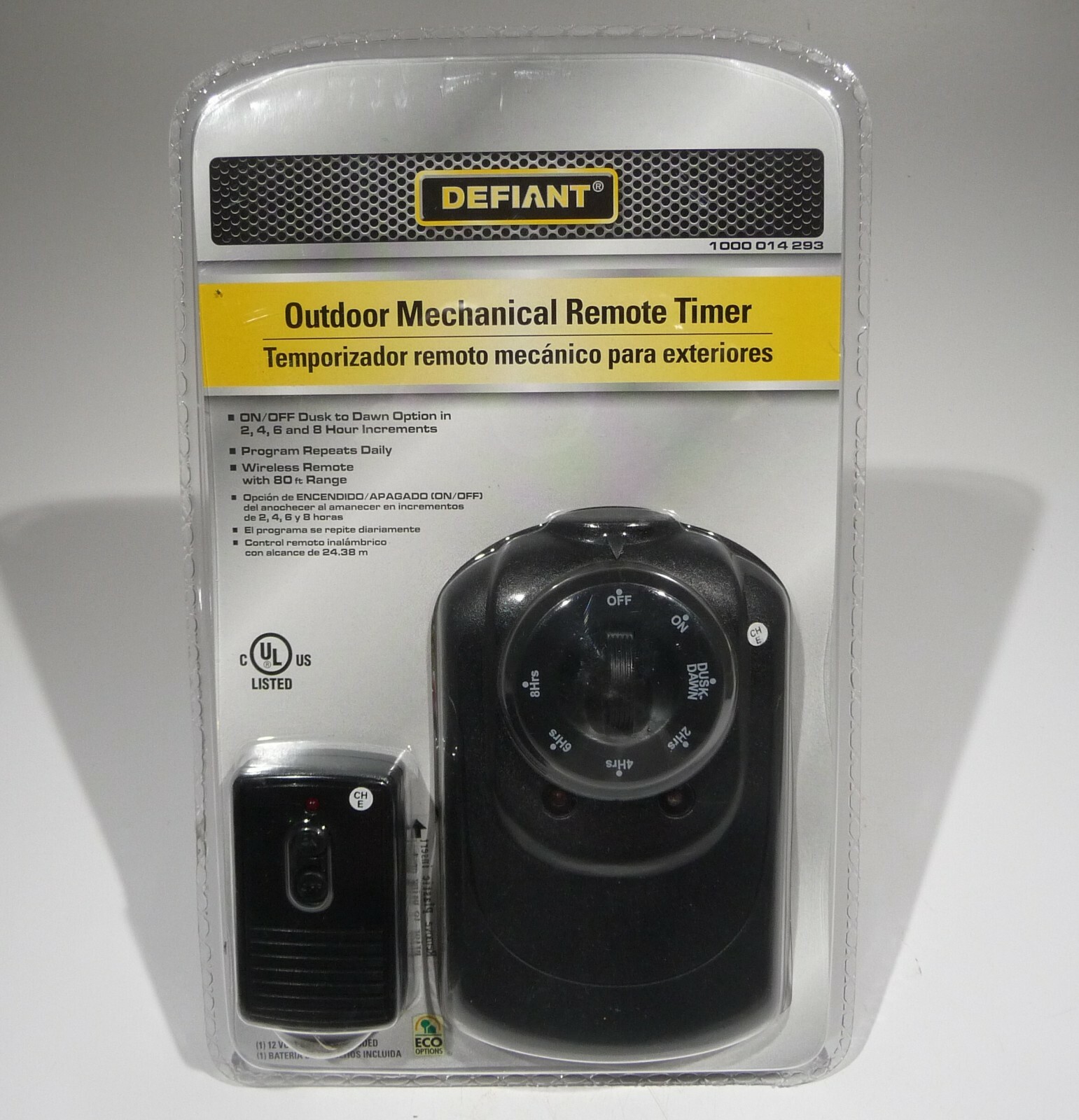Outdoor Power Mechanical Timer with Remote, Dusk-Dawn Option