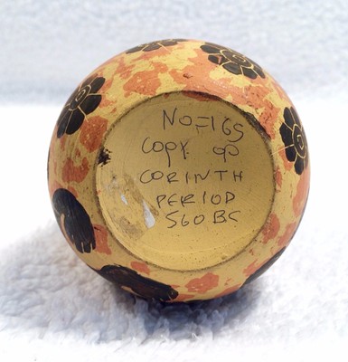 Greek Swan Lion Pottery Vase - Copy of Corinth Period 560 BC - 4.5