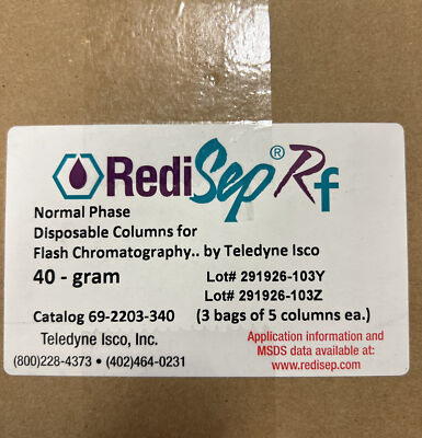 Teledyne RediSepRF Normal Phase 40g Flash Chromatography 15pcs #69-2203-340 BNIB