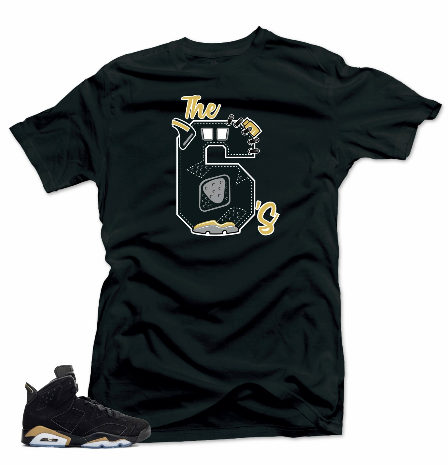Shirt to Match Jordan 6 DMP Defining Moments - The 6's Black | eBay
