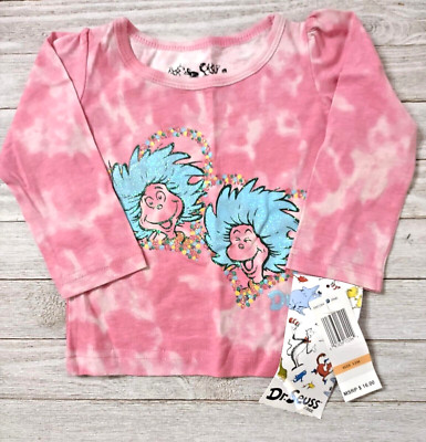 Dr. Seuss girls 18 months Thing One Thing Two pink shirt 