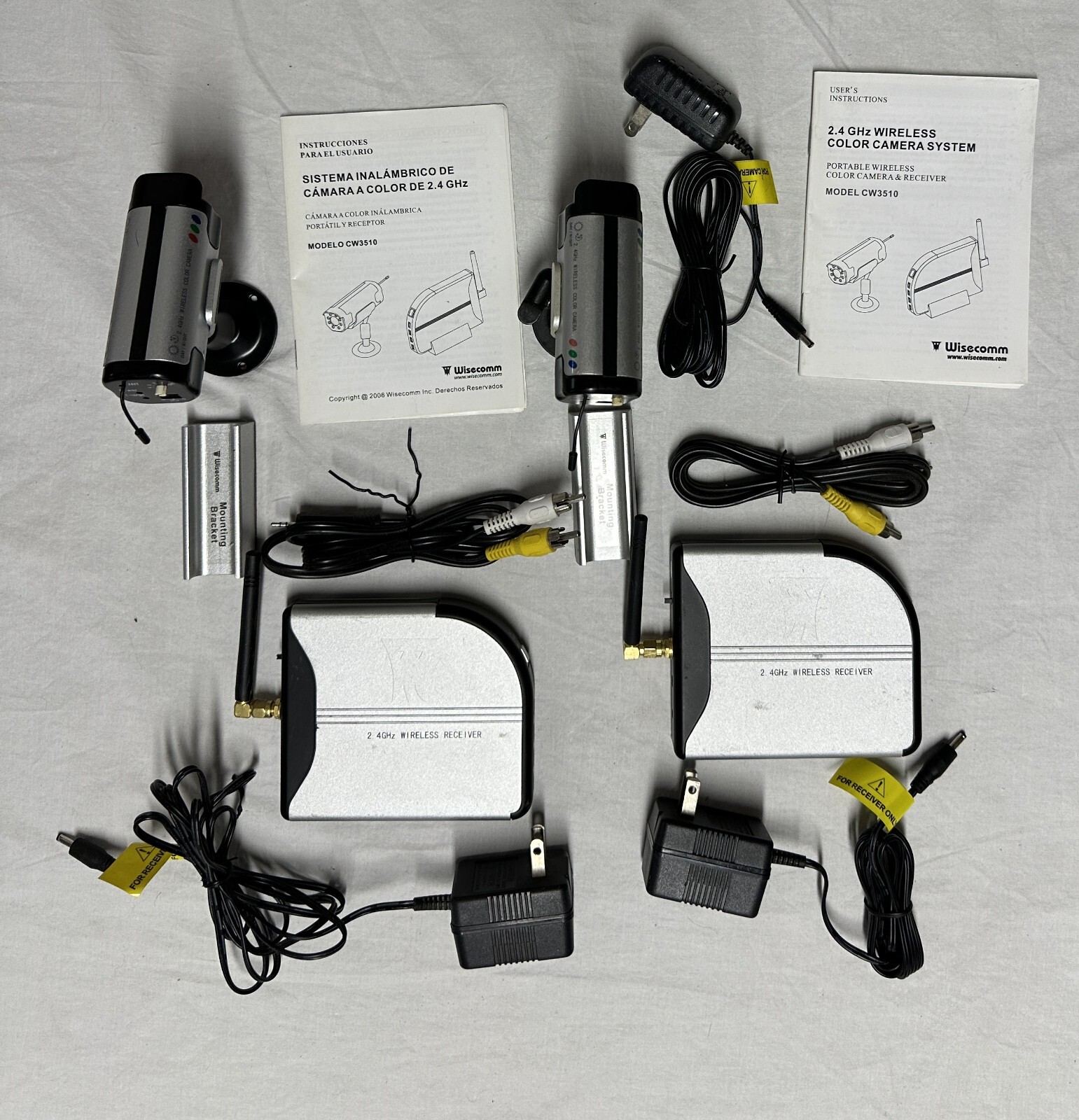 金色 N51/NG 4GB 500GB 無線 Bluetooth カメラ Wisecomm 2.4 GHz Wireless Color Camera System Camera