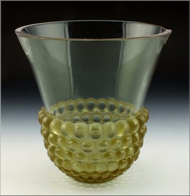 Fine Signed R. Lalique France Graines Art Glass Vase