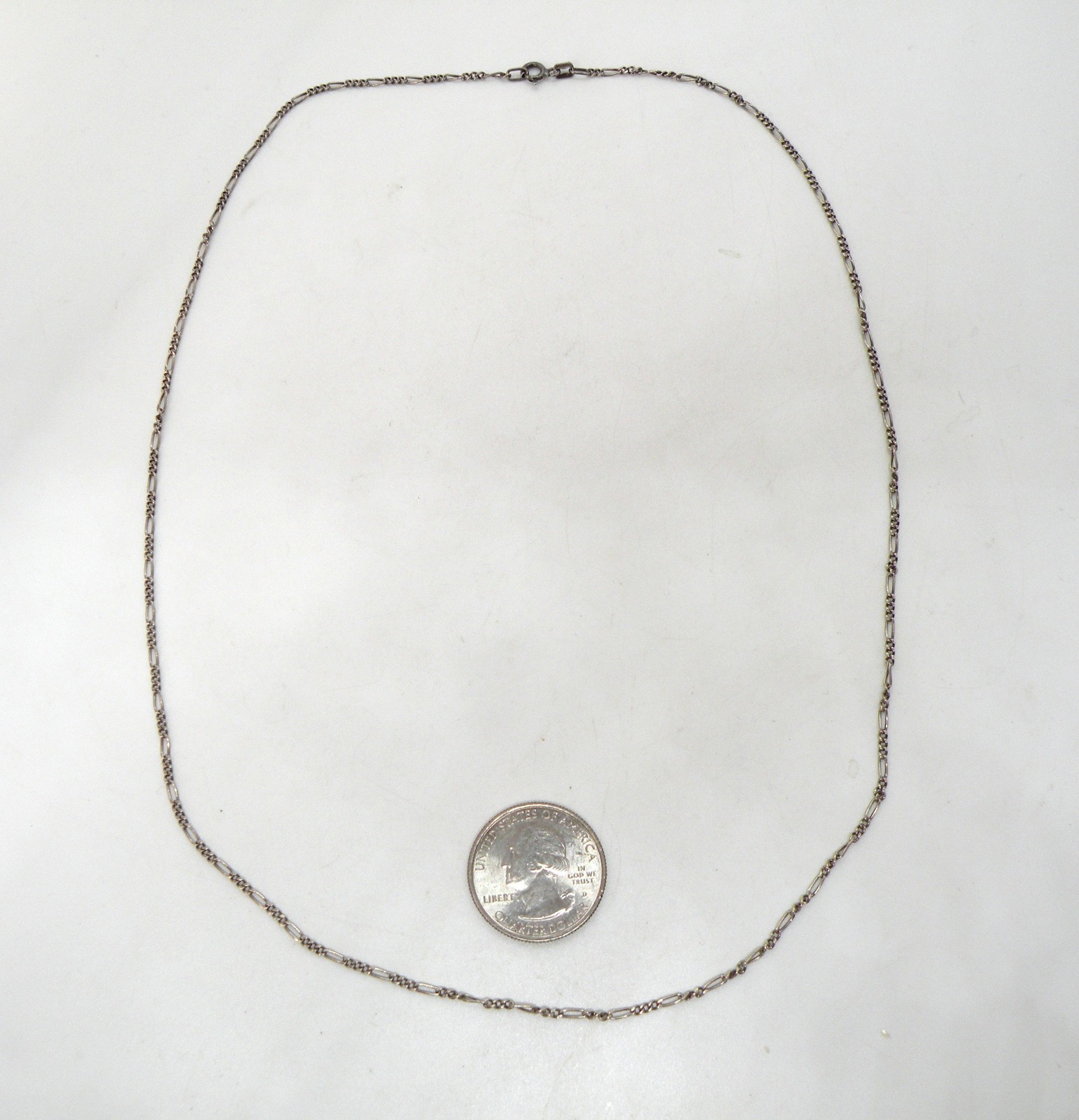 Mexico MD28V 925 Sterling Silver Figaro Chain Link 22