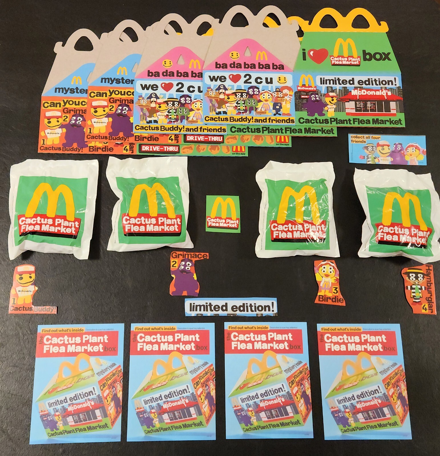 4体セット ☆ McDonald&#39;s  cpfm happy meal toy NEW 2022 McDonald's Cactus Plant Flea Market CPFM Toy Set of