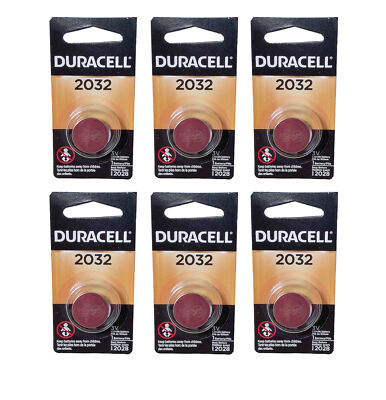 6X Duracell DL2032 3V Lithium Coin Battery SB-T15 EA2032C LF1/2V ECR2032 L2032