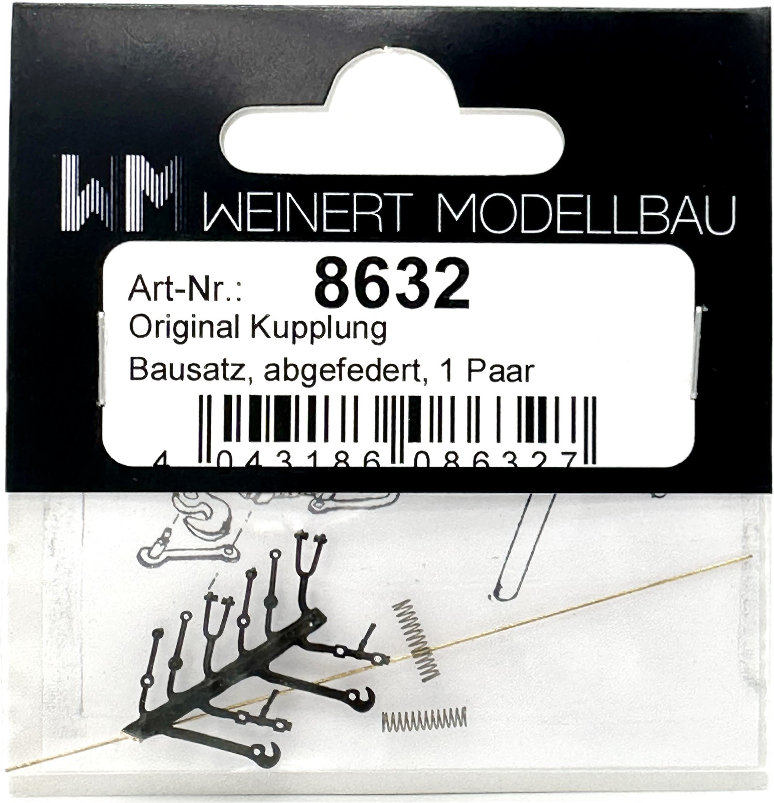 Weinert • 8632 • Original Kupplung / Schraubenkupplung Bausatz gefedert • 1 Paar