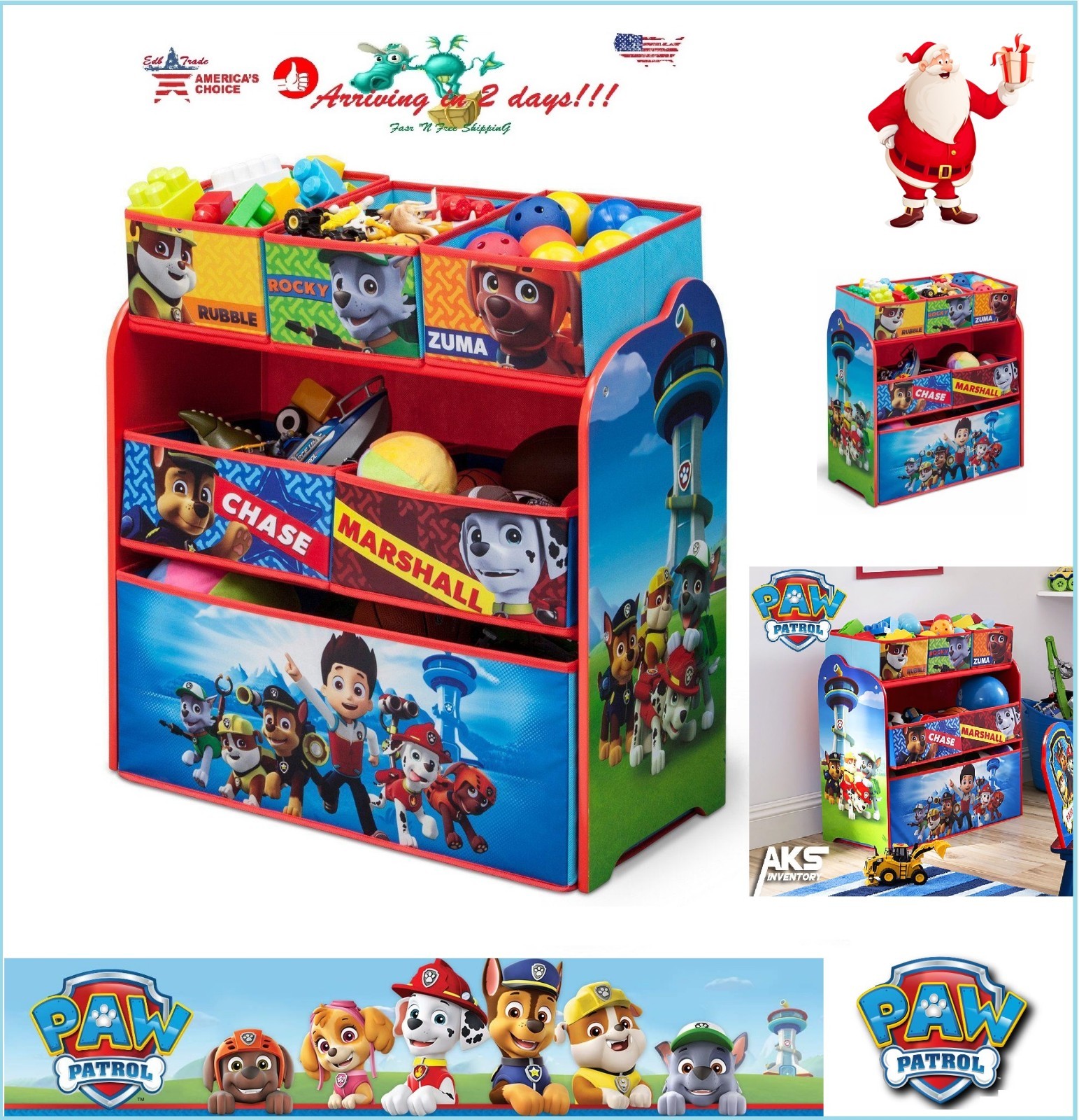 paw patrol wooden toy box